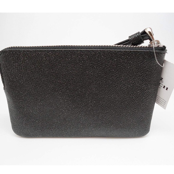 Coach Crossgrain Leather Glitter Zip Wristlet - Picture 5 of 8